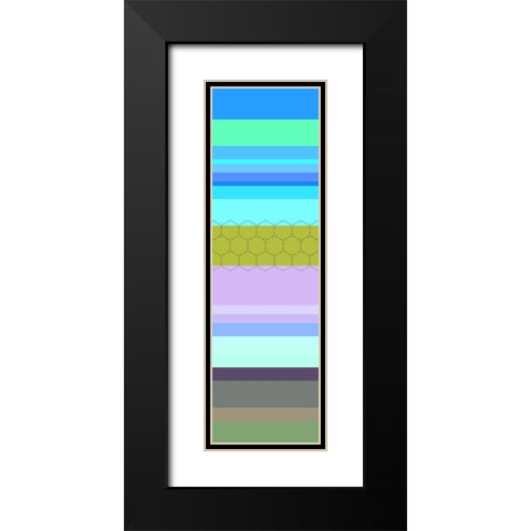 Totem XXXVII Black Modern Wood Framed Art Print with Double Matting by Grayscale