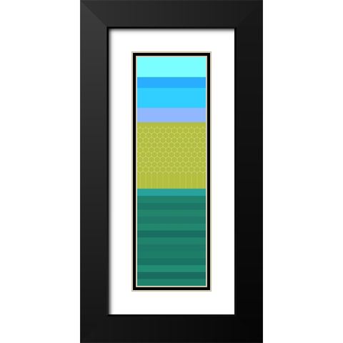 Totem XXXVIII Black Modern Wood Framed Art Print with Double Matting by Grayscale