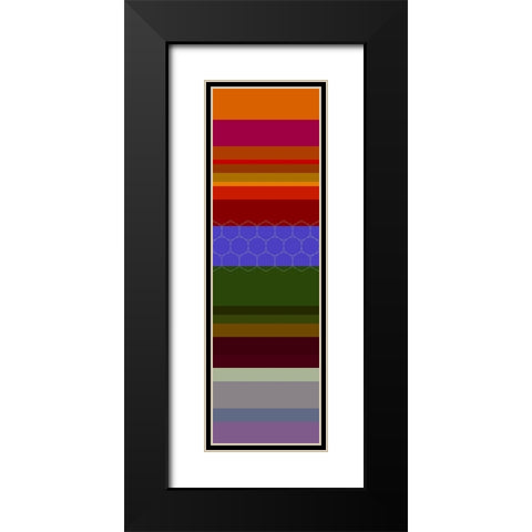 Totem XXXIX Black Modern Wood Framed Art Print with Double Matting by Grayscale