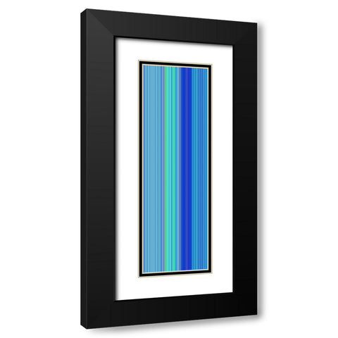 Stripe Totem I Black Modern Wood Framed Art Print with Double Matting by Grayscale