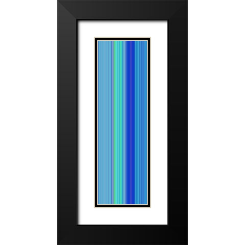 Stripe Totem I Black Modern Wood Framed Art Print with Double Matting by Grayscale
