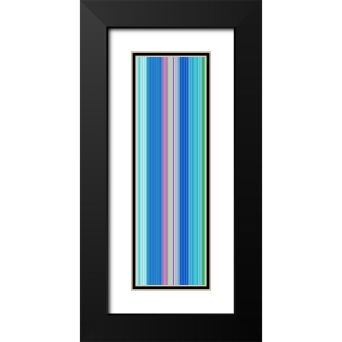 Stripe Totem III Black Modern Wood Framed Art Print with Double Matting by Grayscale