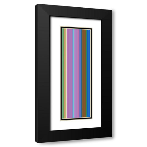Stripe Totem IV Black Modern Wood Framed Art Print with Double Matting by Grayscale