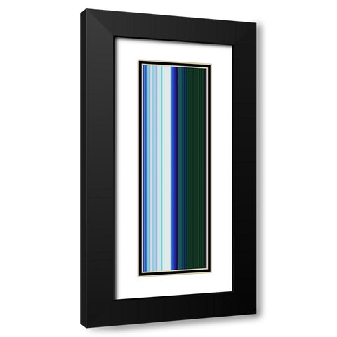 Stripe Totem V Black Modern Wood Framed Art Print with Double Matting by Grayscale