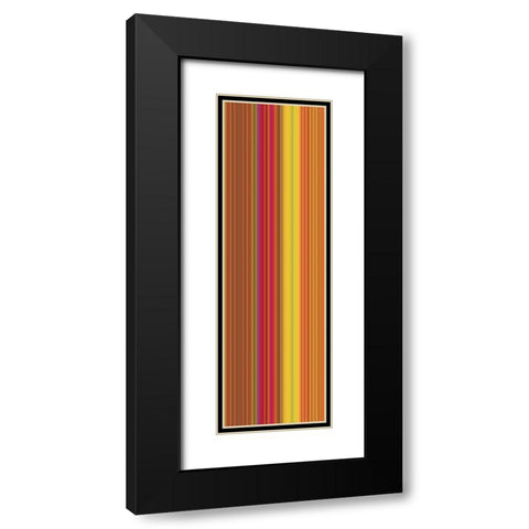 Stripe Totem VII Black Modern Wood Framed Art Print with Double Matting by Grayscale
