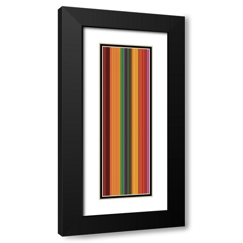 Stripe Totem IX Black Modern Wood Framed Art Print with Double Matting by Grayscale