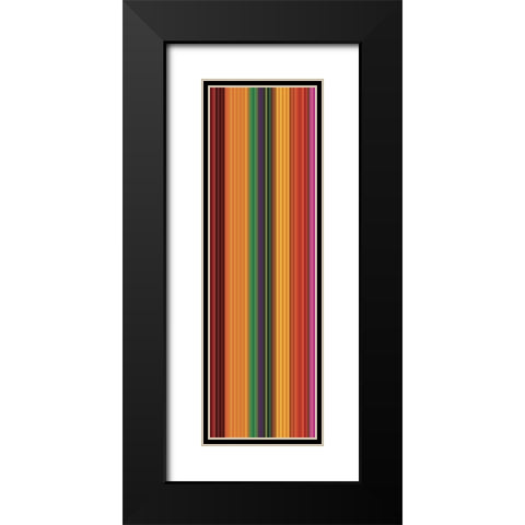 Stripe Totem IX Black Modern Wood Framed Art Print with Double Matting by Grayscale