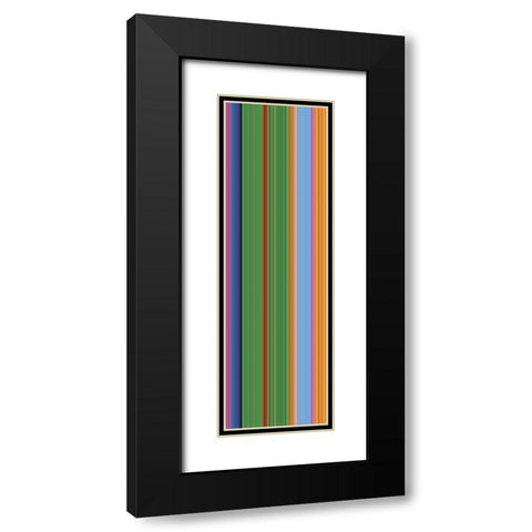 Stripe Totem X Black Modern Wood Framed Art Print with Double Matting by Grayscale