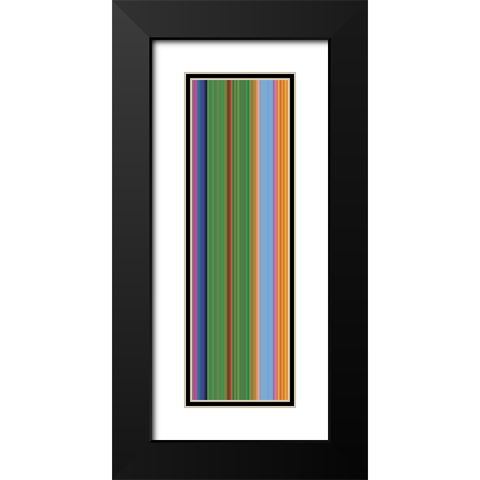 Stripe Totem X Black Modern Wood Framed Art Print with Double Matting by Grayscale