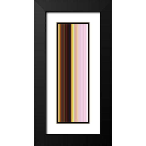 Stripe Totem XI Black Modern Wood Framed Art Print with Double Matting by Grayscale