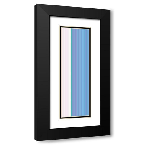 Stripe Totem XII Black Modern Wood Framed Art Print with Double Matting by Grayscale