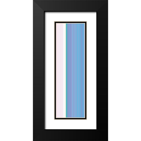 Stripe Totem XII Black Modern Wood Framed Art Print with Double Matting by Grayscale