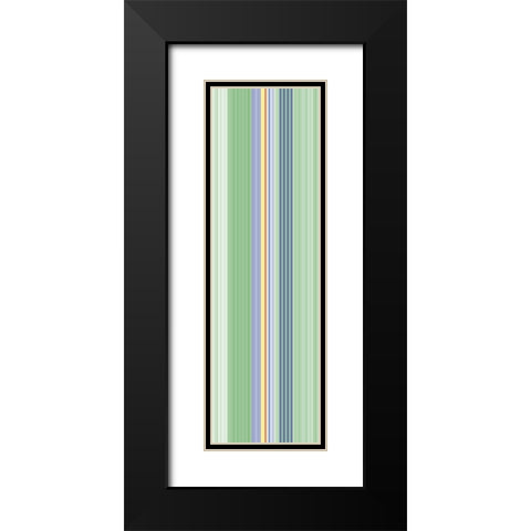 Stripe Totem XV Black Modern Wood Framed Art Print with Double Matting by Grayscale