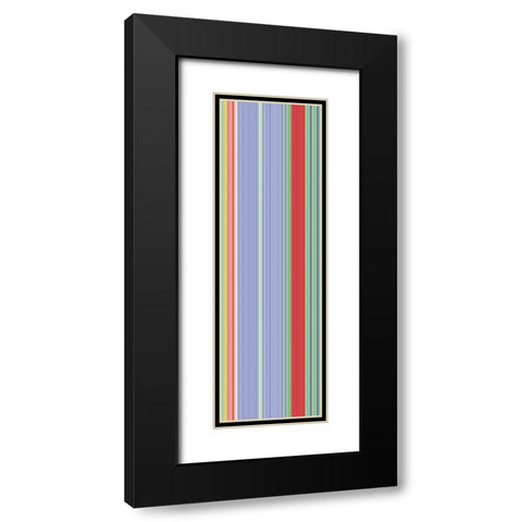 Stripe Totem XVI Black Modern Wood Framed Art Print with Double Matting by Grayscale