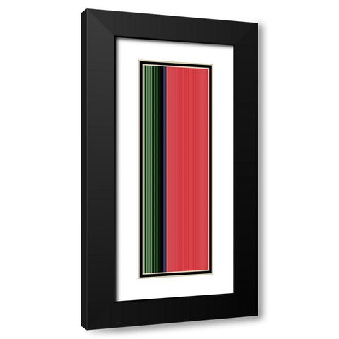 Stripe Totem XVIII Black Modern Wood Framed Art Print with Double Matting by Grayscale