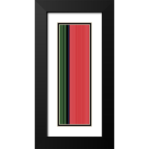 Stripe Totem XVIII Black Modern Wood Framed Art Print with Double Matting by Grayscale