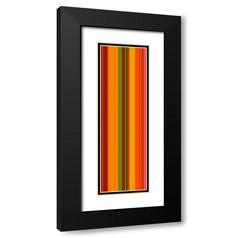 Stripe Totem XXI Black Modern Wood Framed Art Print with Double Matting by Grayscale