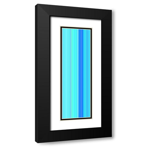 Stripe Totem XXV Black Modern Wood Framed Art Print with Double Matting by Grayscale