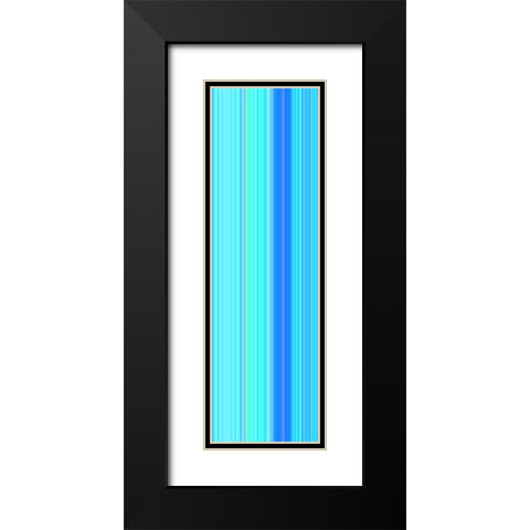 Stripe Totem XXV Black Modern Wood Framed Art Print with Double Matting by Grayscale