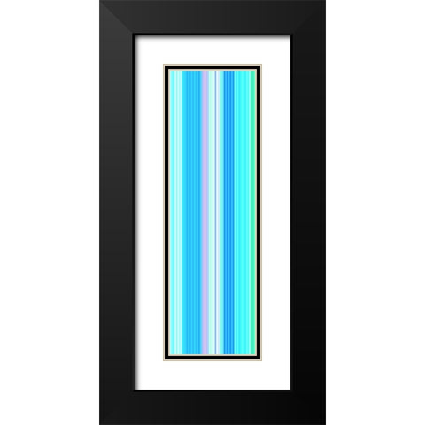 Stripe Totem XXVII Black Modern Wood Framed Art Print with Double Matting by Grayscale