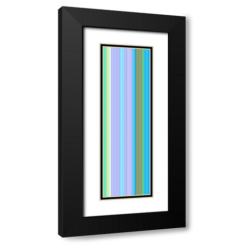 Stripe Totem XXVIII Black Modern Wood Framed Art Print with Double Matting by Grayscale