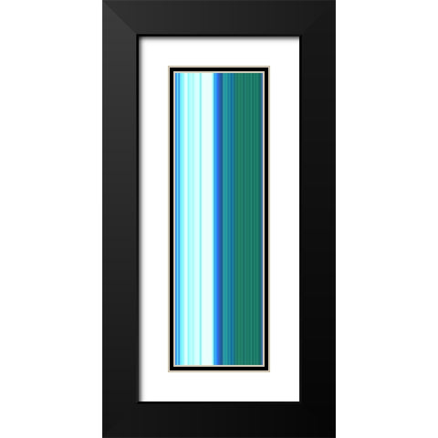 Stripe Totem XXIX Black Modern Wood Framed Art Print with Double Matting by Grayscale