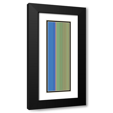 Stripe Totem XXX Black Modern Wood Framed Art Print with Double Matting by Grayscale