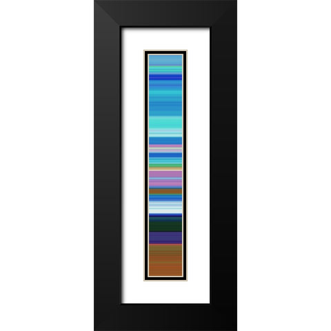 Tall Totem V Black Modern Wood Framed Art Print with Double Matting by Grayscale
