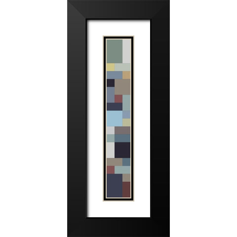 Tall Totem X Black Modern Wood Framed Art Print with Double Matting by Grayscale