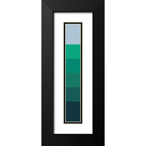 Tall Totem XIV Black Modern Wood Framed Art Print with Double Matting by Grayscale