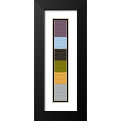 Tall Totem XVIII Black Modern Wood Framed Art Print with Double Matting by Grayscale