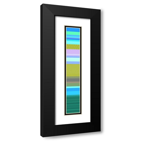Tall Totem XIX Black Modern Wood Framed Art Print with Double Matting by Grayscale