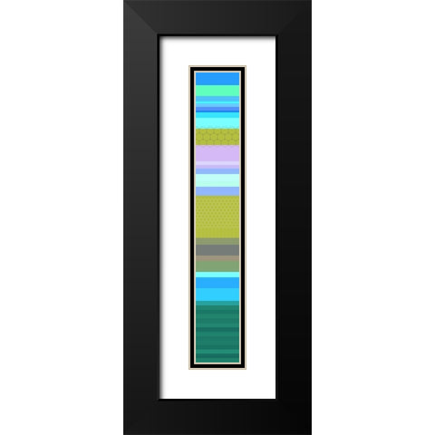 Tall Totem XIX Black Modern Wood Framed Art Print with Double Matting by Grayscale