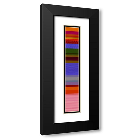 Tall Totem XX Black Modern Wood Framed Art Print with Double Matting by Grayscale