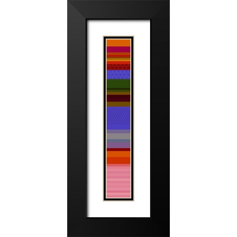 Tall Totem XX Black Modern Wood Framed Art Print with Double Matting by Grayscale