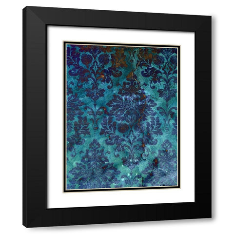 Pretty Pattern I Black Modern Wood Framed Art Print with Double Matting by Grayscale