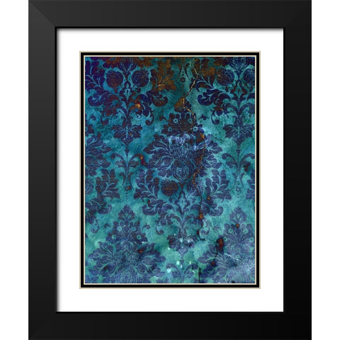 Pretty Pattern I Black Modern Wood Framed Art Print with Double Matting by Grayscale