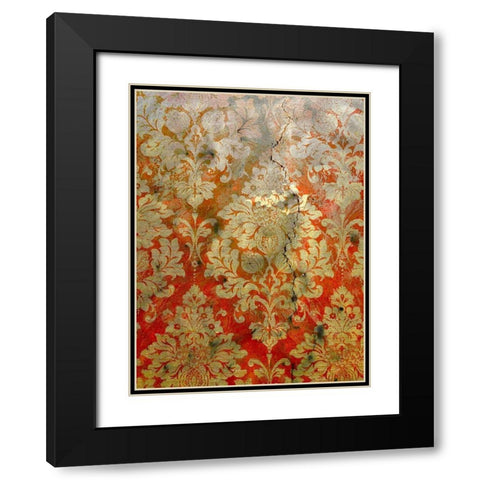 Pretty Pattern II Black Modern Wood Framed Art Print with Double Matting by Grayscale