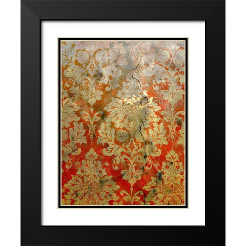 Pretty Pattern II Black Modern Wood Framed Art Print with Double Matting by Grayscale