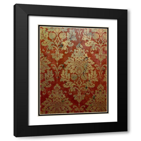 Pretty Pattern III Black Modern Wood Framed Art Print with Double Matting by Grayscale