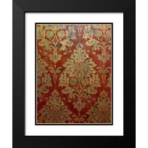 Pretty Pattern III Black Modern Wood Framed Art Print with Double Matting by Grayscale