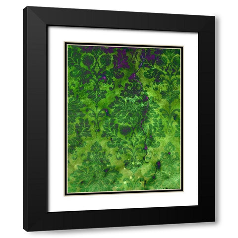 Pretty Pattern IV Black Modern Wood Framed Art Print with Double Matting by Grayscale