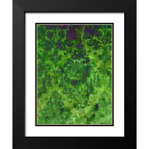 Pretty Pattern IV Black Modern Wood Framed Art Print with Double Matting by Grayscale