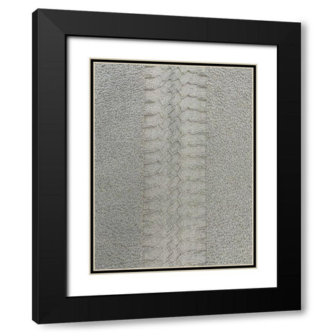 Sand Stripe I Black Modern Wood Framed Art Print with Double Matting by Grayscale