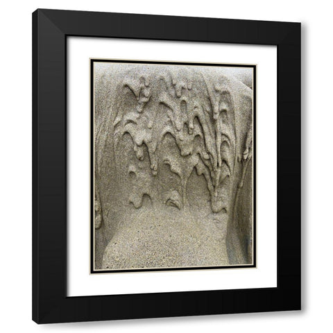 Wet Sand IX Black Modern Wood Framed Art Print with Double Matting by Grayscale