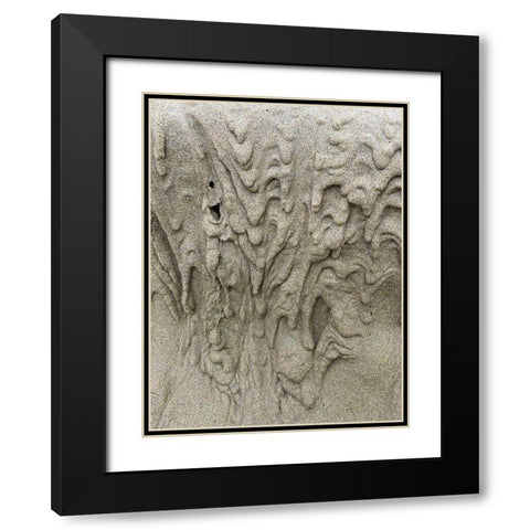 Wet Sand XI Black Modern Wood Framed Art Print with Double Matting by Grayscale