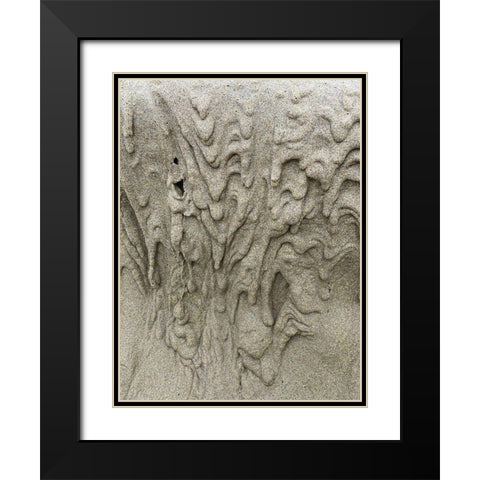 Wet Sand XI Black Modern Wood Framed Art Print with Double Matting by Grayscale