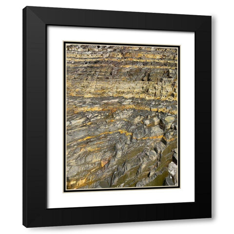 Rock Stripe IV Black Modern Wood Framed Art Print with Double Matting by Grayscale