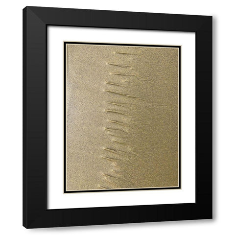 Sand Stripe III Black Modern Wood Framed Art Print with Double Matting by Grayscale