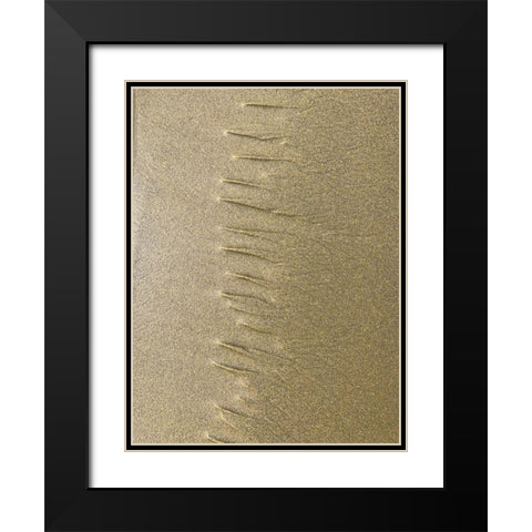 Sand Stripe III Black Modern Wood Framed Art Print with Double Matting by Grayscale